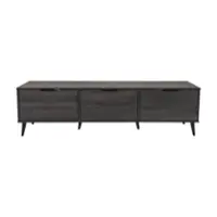 CorLiving - Cole Collection TV Stand with Enclosed Cabinets for Most TVs up to 85" - Dark Gray - Front_Zoom