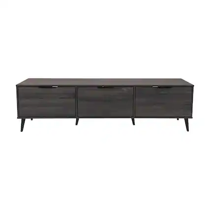 Front. CorLiving - Cole Collection TV Stand with Enclosed Cabinets for Most TVs up to 85" - Dark Gray.