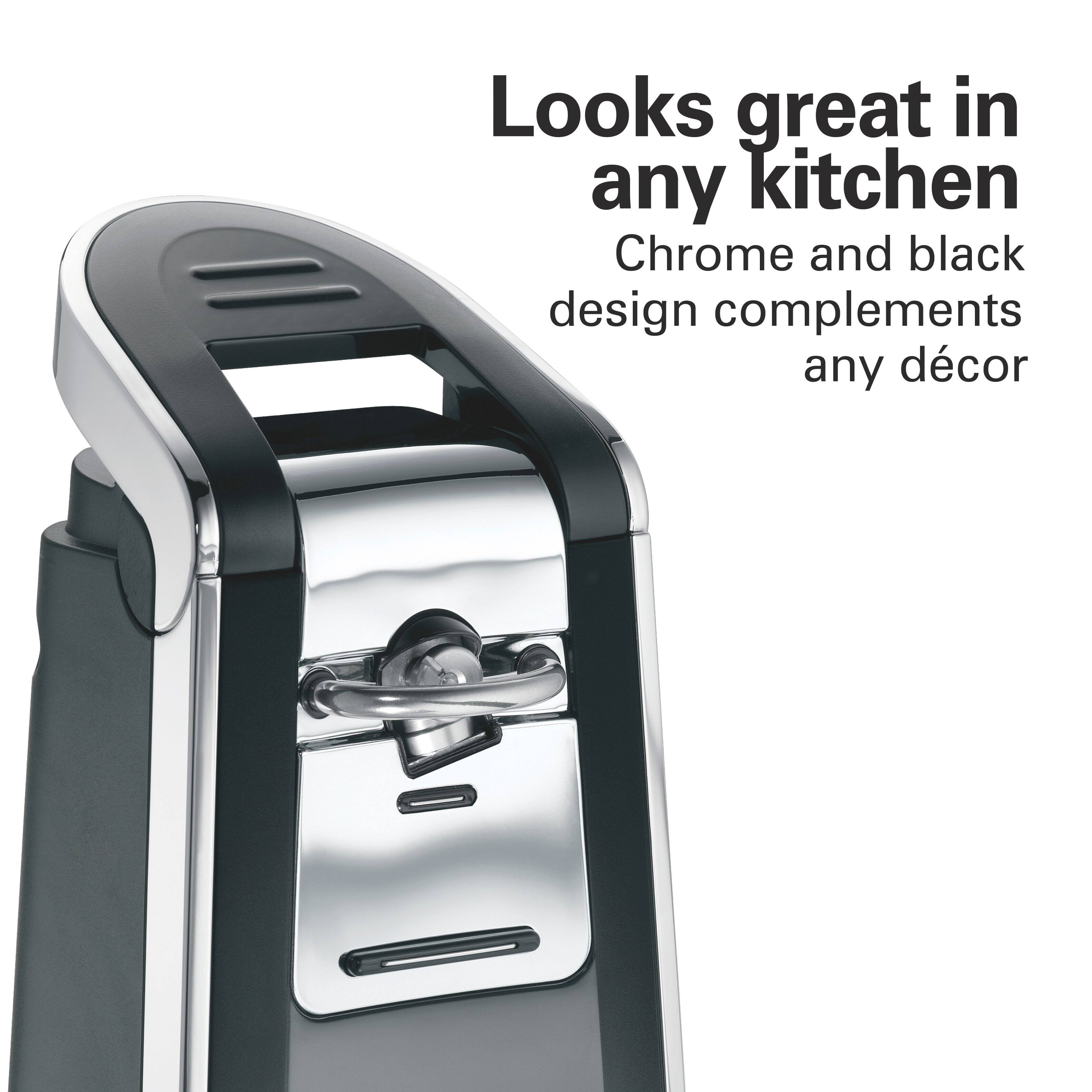 Looks great in any kitchen  
Chrome and black design complements any décor
