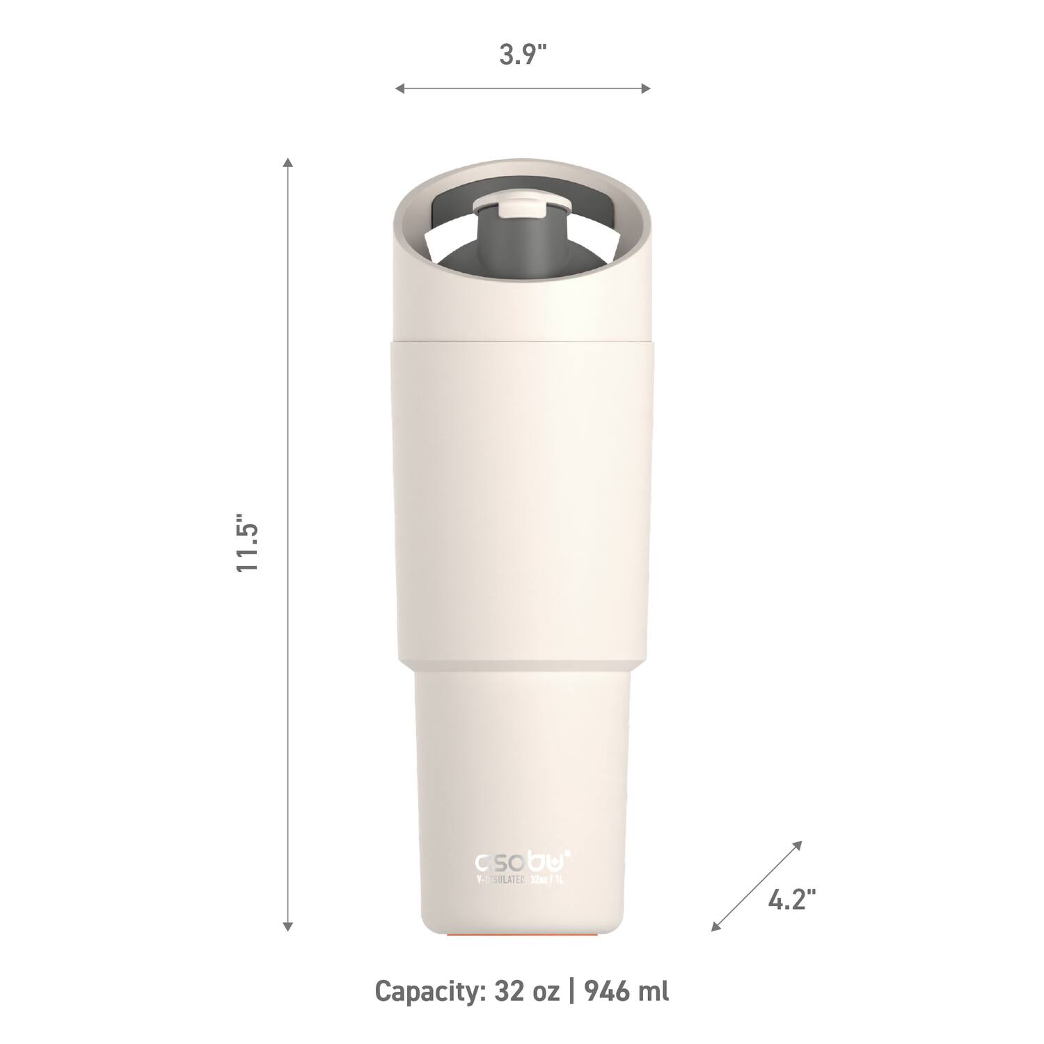 3.9" 11.5" 4.2" Capacity: 32 oz | 946 ml