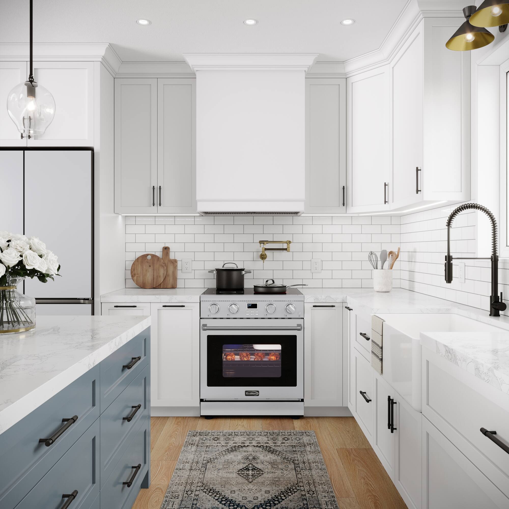 Back. Koolmore - 30 in. Professional Electric Range with 14900W of Power, 240V in Stainless-Steel (KM-EPR-30AP-SS) - Stainless-Steel.