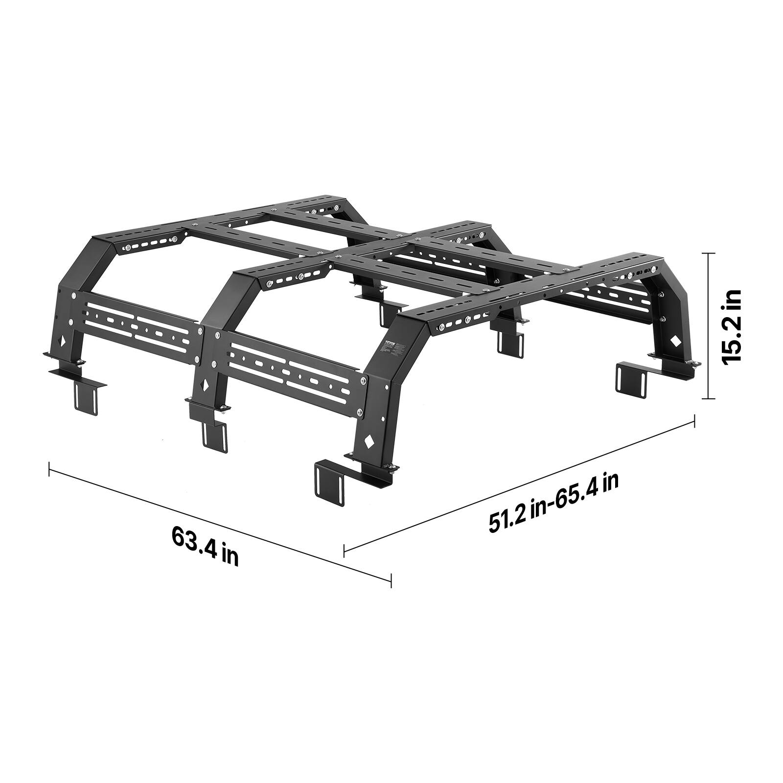 - 15.2 in
- 63.4 in
- 51.2 in - 65.4 in