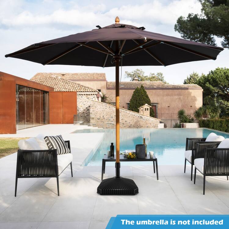 The umbrella is not included