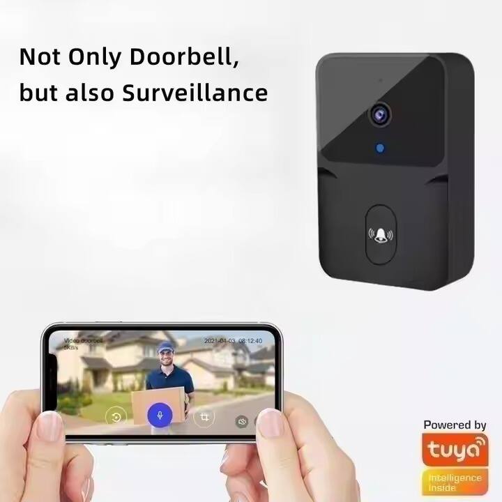 Not Only Doorbell, but also Surveillance  
Video doorbell  
2021-04-03 08:12:40  
Powered by tuya intelligence Inside