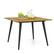 Front. Costway - 4-Person 42.5" Outdoor Dining Table with 1.9" Umbrella Hole, Adjustable Foot Pads - Natural + Black.