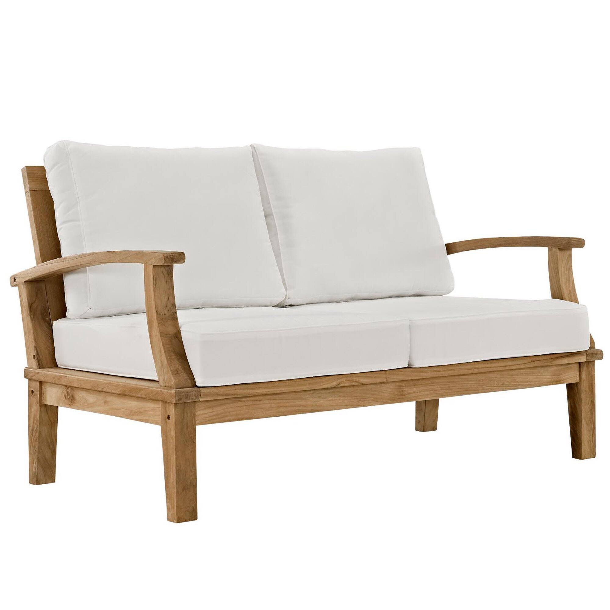 Back. Modway - Marina 8 Piece Outdoor Patio Teak Set by Modway - Natural White.