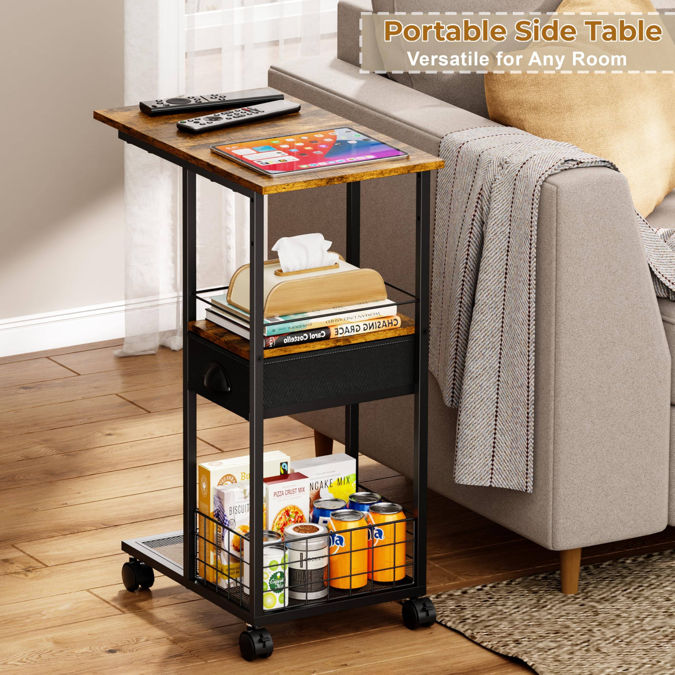 Portable Side Table  
Versatile for Any Room