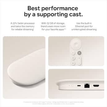 Google TV Streamer 4K Fast Streaming Device in 4K HDR 32 GB of Google TV Streamer 4K Fast Streaming Device in 4K HDR 32 GB of