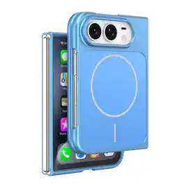 Dteck - Magnetic Case for iPhone Duo 2026, Shockproof Compatible with MagSafe Accessory Hard PC Back Wireless Charging Cover - Skyblue