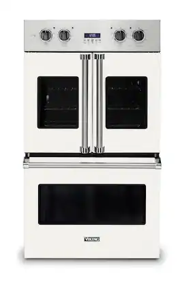 Viking - 30" 7 Series French Door Double Built-In Electric Thermal Convection Oven - Pure White