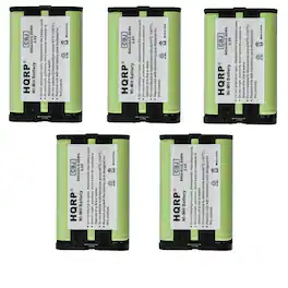 HQRP - 5-Pack 3.6 V 800 mAh Ni-MH Phone Battery Replacement for Panasonic KX-TGA600 KX-TGA301 HHR-P107