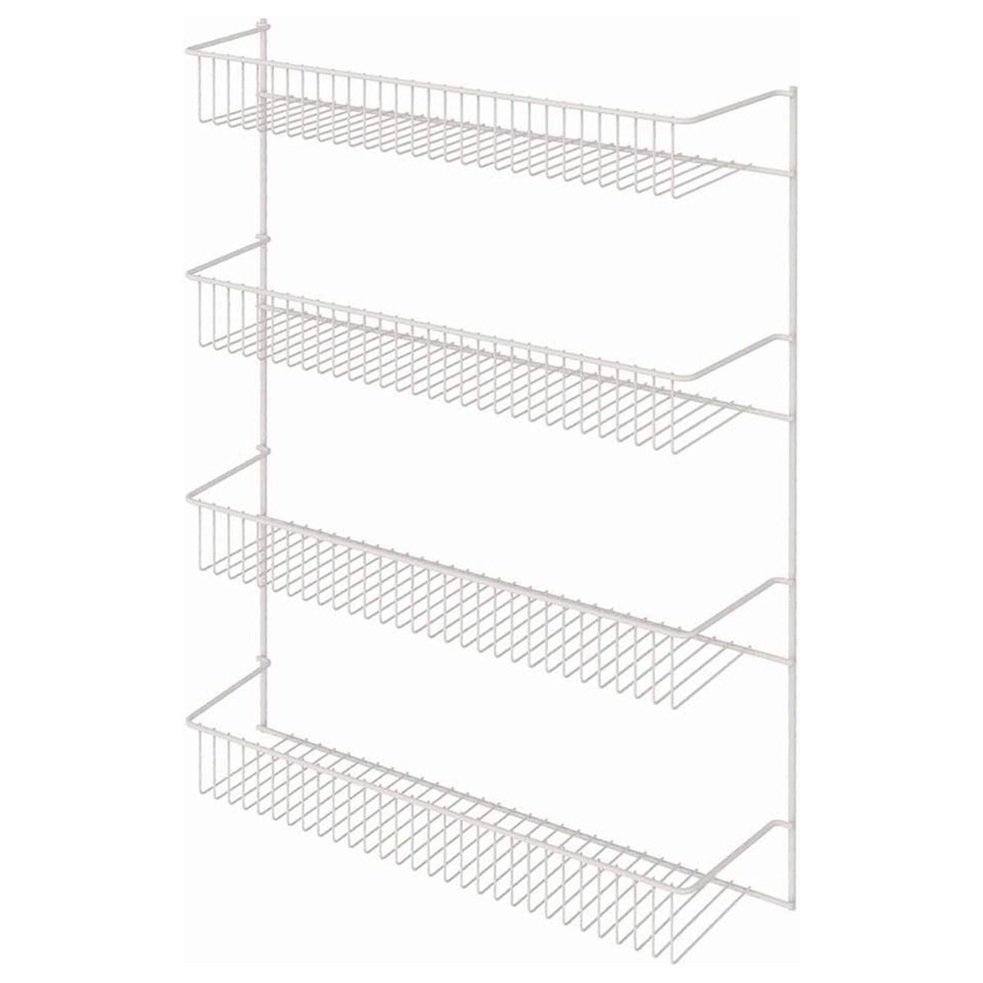 Alt View 1. ClosetMaid - ClosetMaid 4 Tier Door or Wall Mount Rack Organizer for Home and Kitchen, White - White.