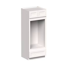 Boyel Living - 33-in W x 84-in H x 27-in D Shaker RTA Kitchen Double Oven Cabinet with Soft-Close - White Shaker
