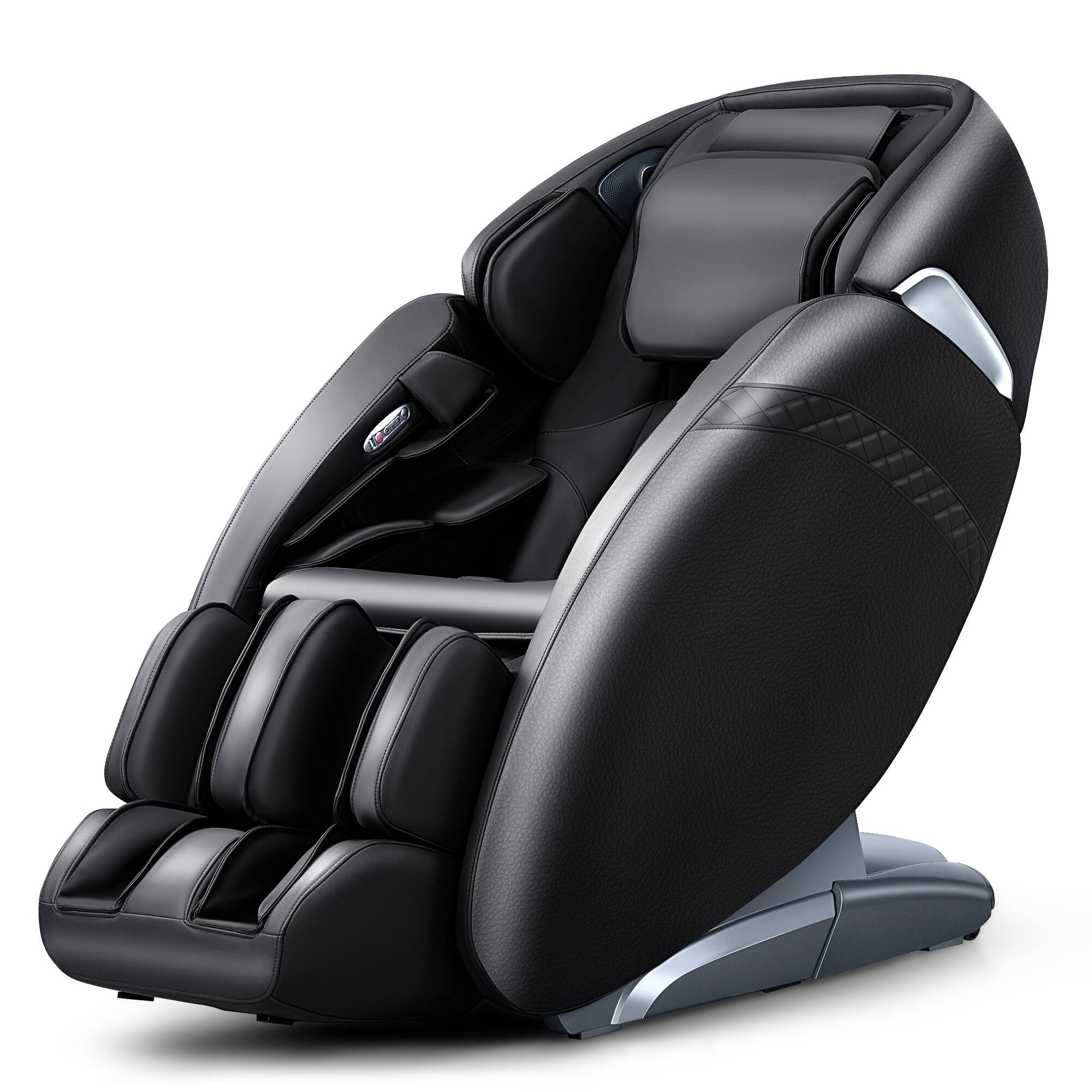 Costway - Full Body Zero Gravity SL Track Massage Chair w/ Negative Ion Generator - Black