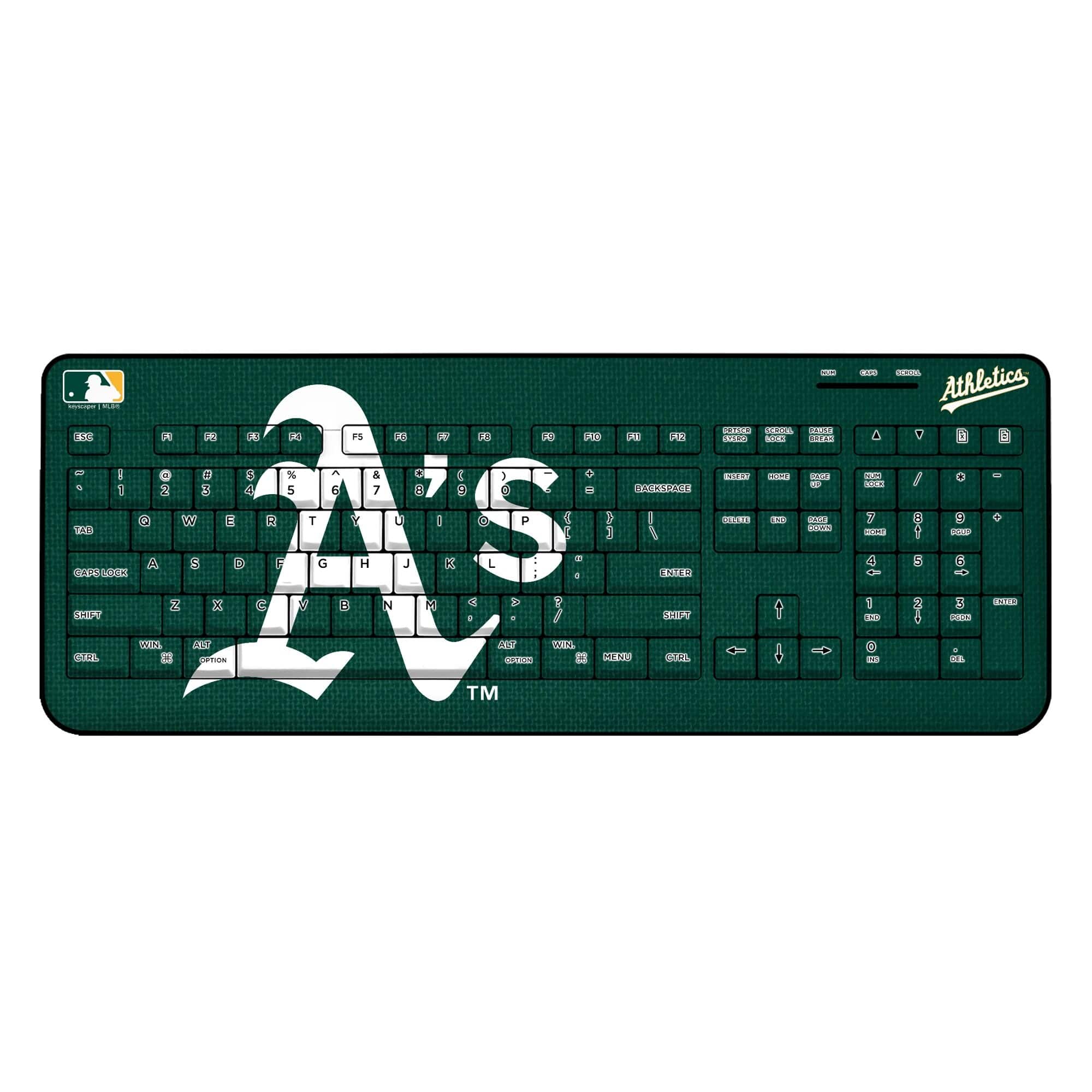 Keyscaper - Athletics Team Logo Wireless Keyboard - Multicolor