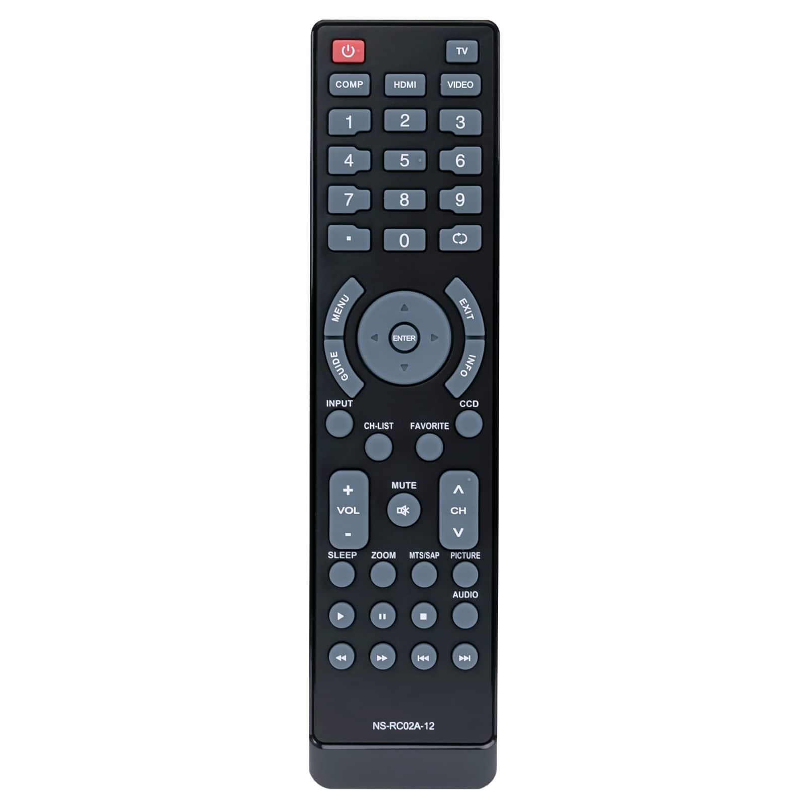 ALLIMITY - Replacement Remote Control NS-RC02A-12, Fit for INSIGNIA Television NS-55L780A12 NS-46L780A12 NS-42L780A12 NS55L780A12 - Black