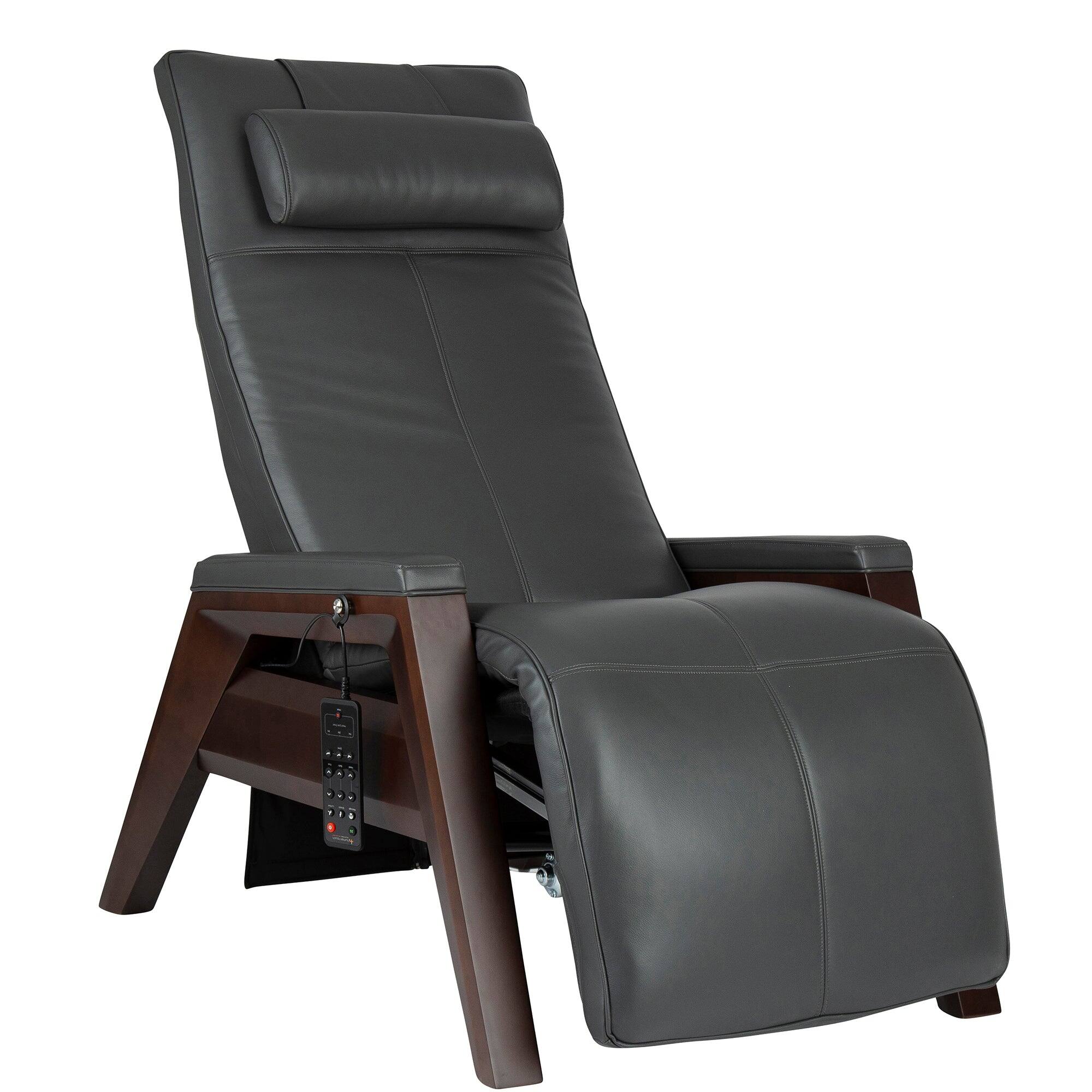 Mahogany Frame / Gray Leather