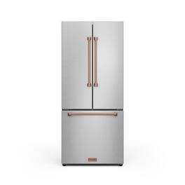 Gordon Ramsay Series by Thor Kitchen 17.5 Cu. Ft. Counter Depth Refrigerator with Rose Gold Hardware - Stainless Steel