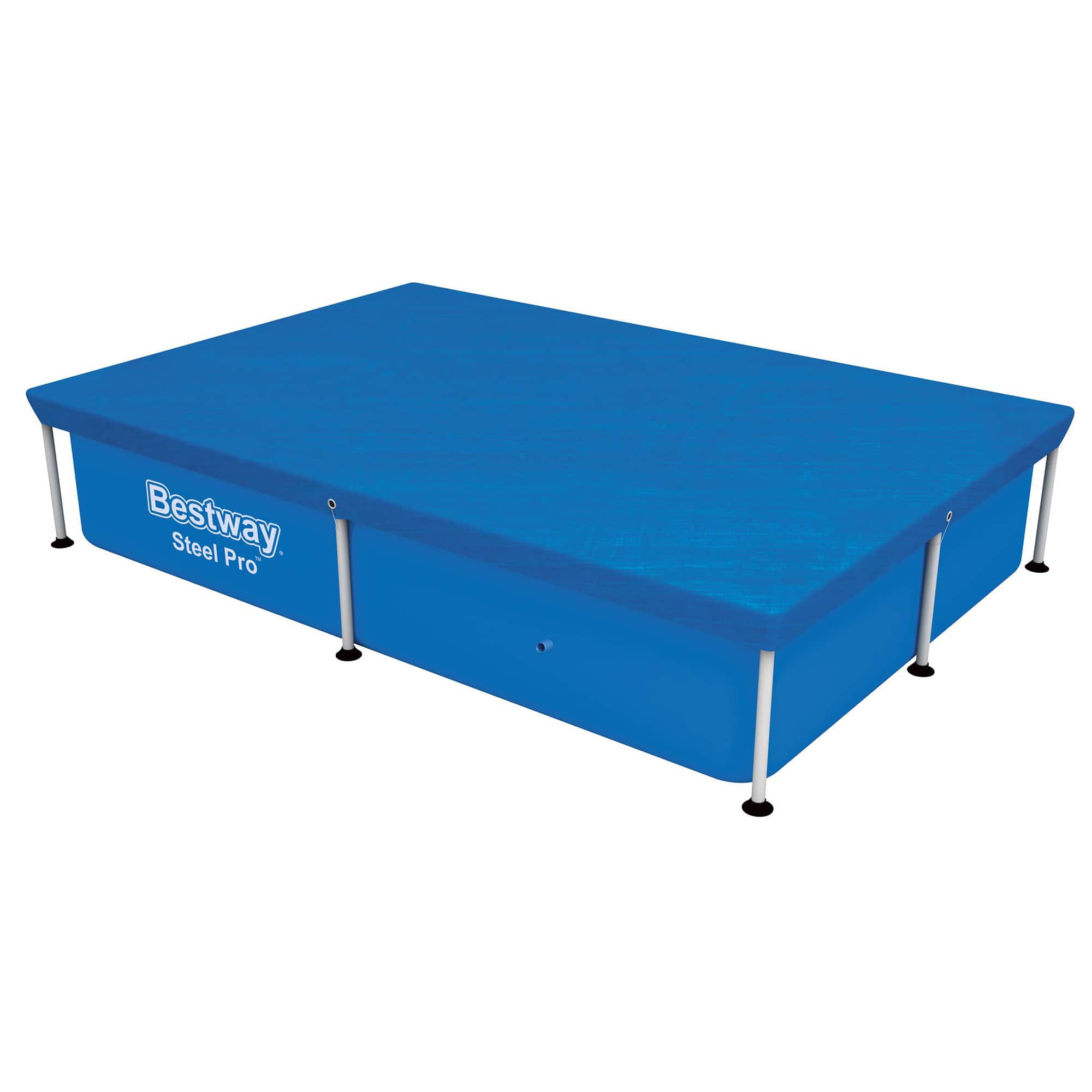 Bestway - Flowclear Rectangle 7'4" x 60" Above Ground Swim Pool Cover (Cover Only) - Blue
