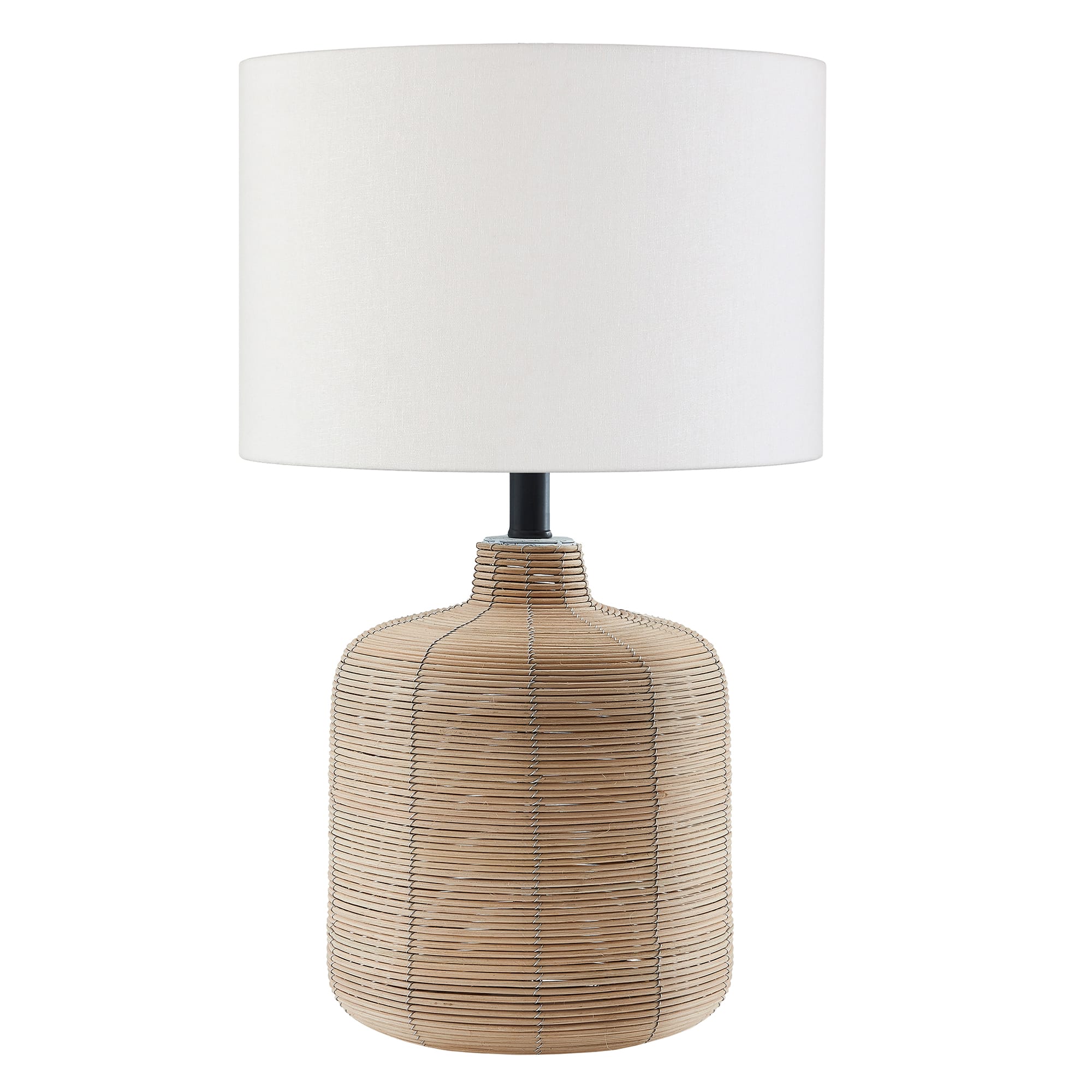 Front Zoom. Camden&Wells - Topias Table Lamp - Brass/Natural.