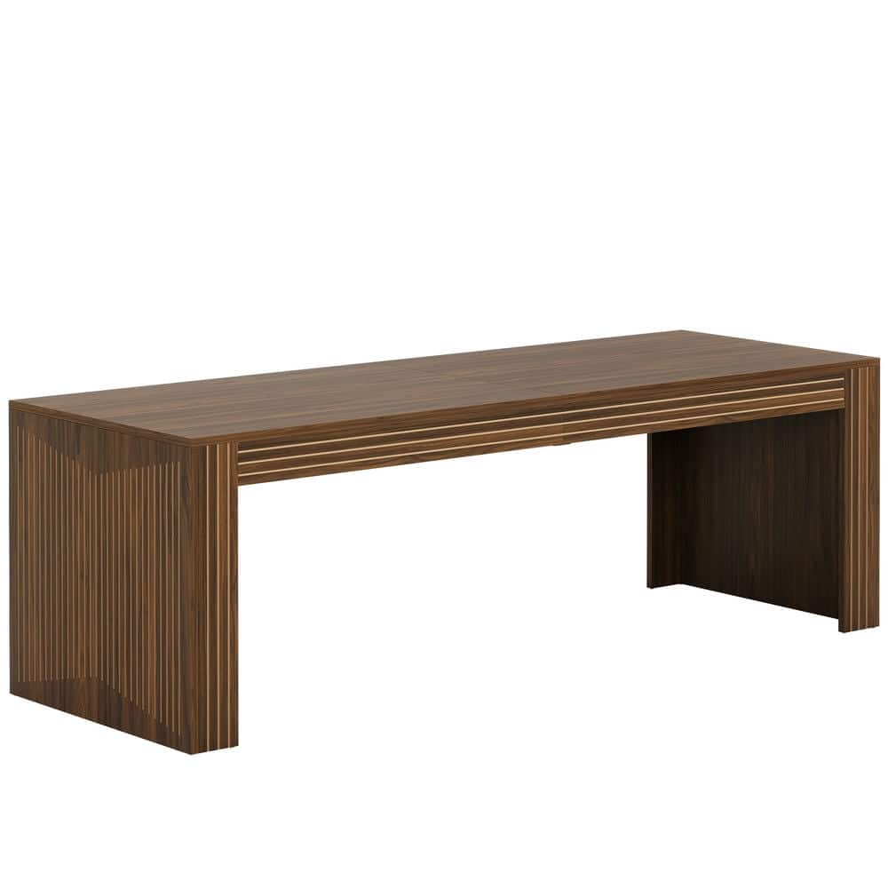 Kadyn - Study Writing Desk, Computer Desk,79" Two Person Desk, Computer Desk Double Office Desk - Brown