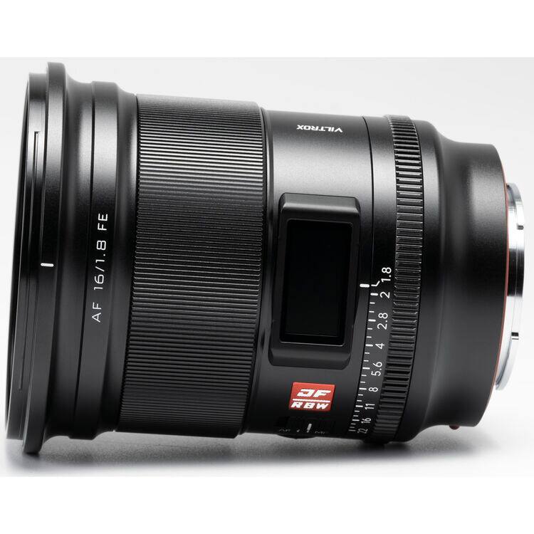 VILTROX  
FE 16/1.8 AF  
OF RBW  
1.8 2 2.8 4 5.6 8 11 22/16 16 22