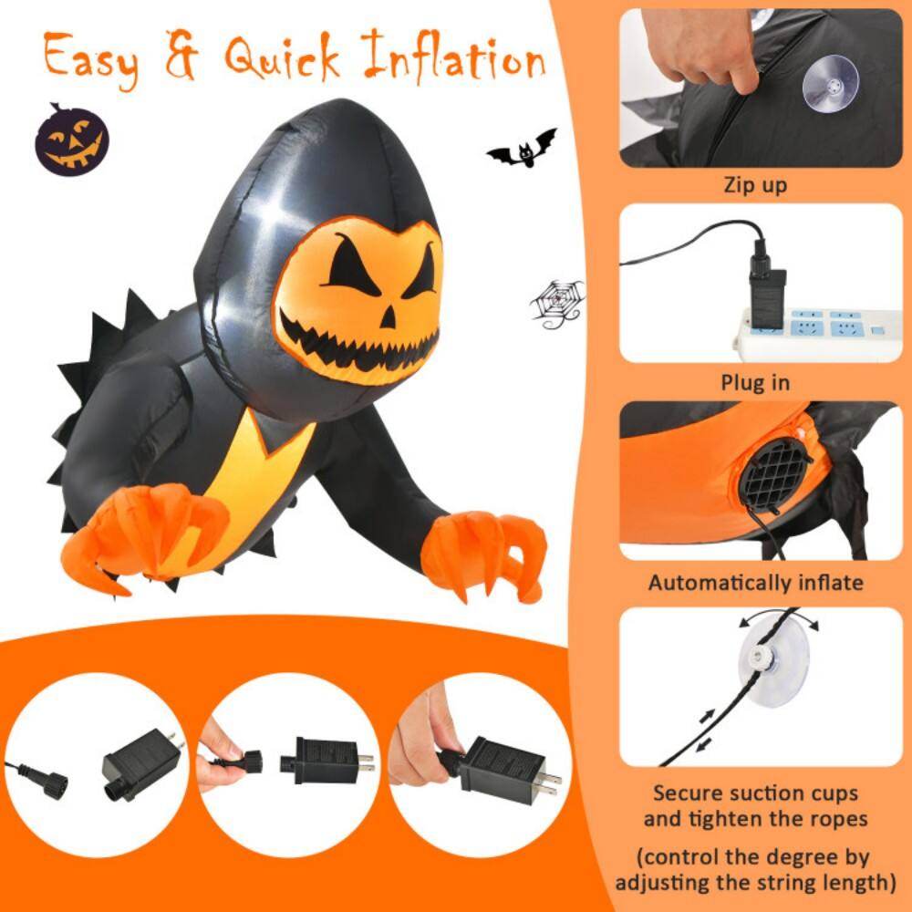 Easy & Quick Inflation

1. Zip up
2. Plug in
3. Automatically inflate
4. Secure suction cups and tighten the ropes (control the degree by adjusting the string length)