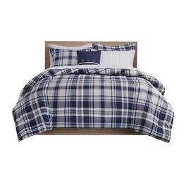 Gracie Mills - Linwood 8-Piece Comforter Set with Sheets - Navy