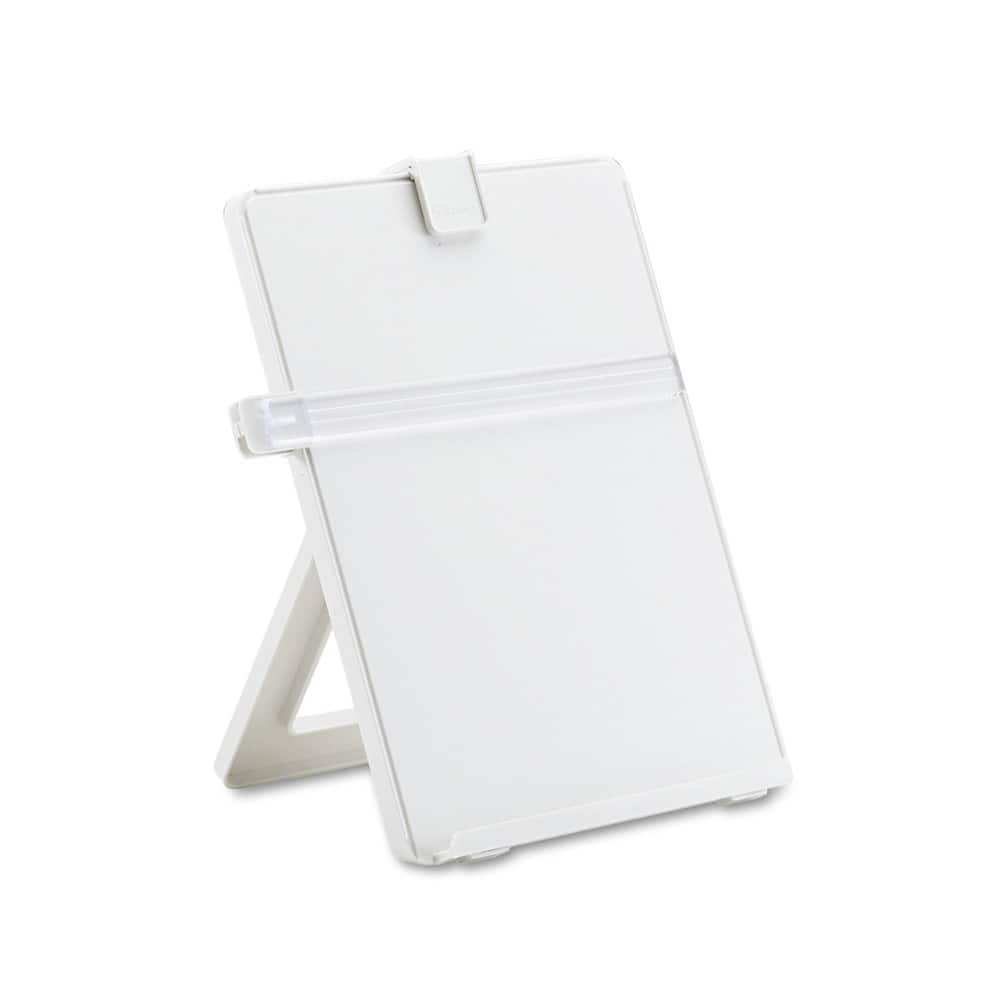 Fellowes - 21103 25 Sheet Capacity Plastic Non-Magnetic Desktop Copyholder - Platinum