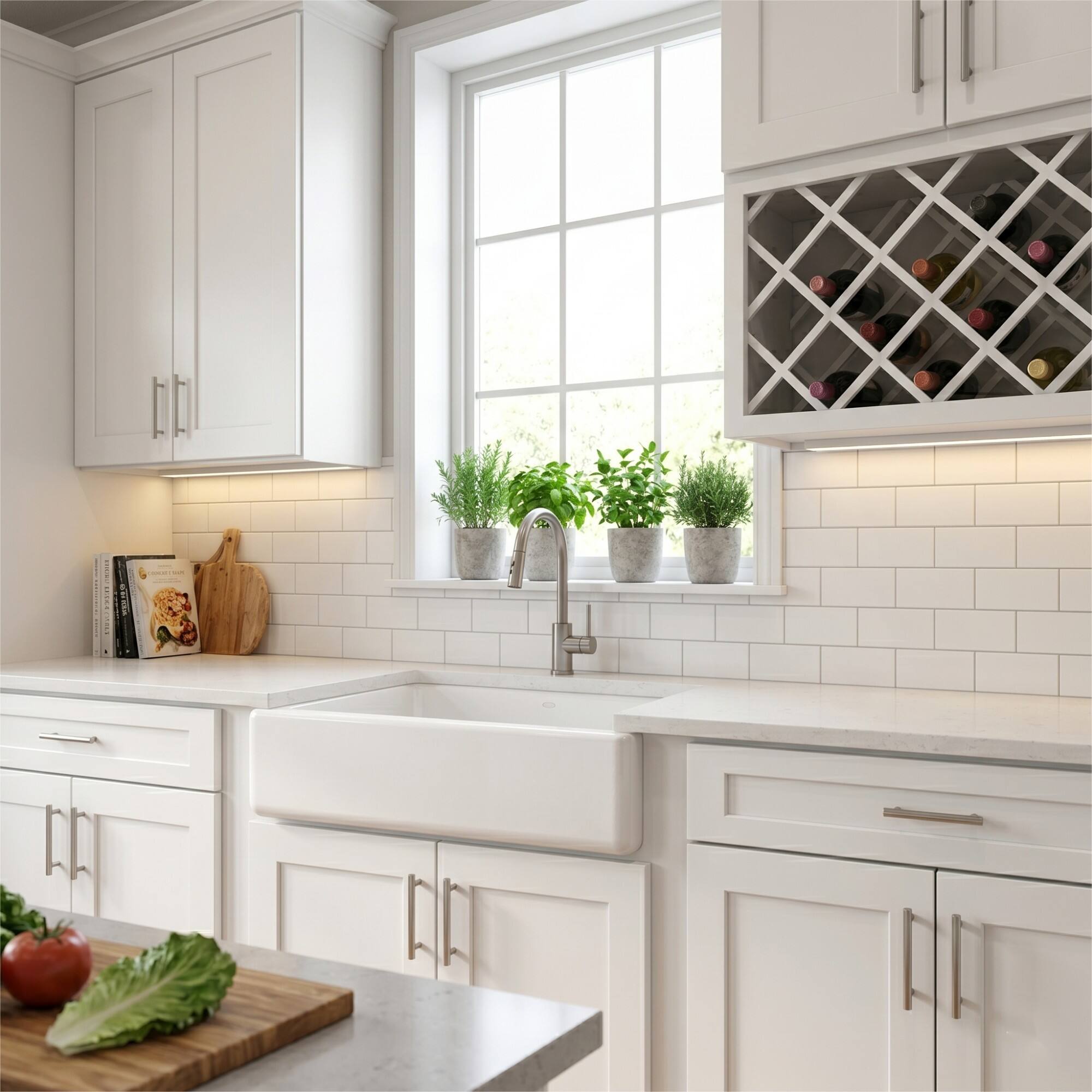 Alt View 4. Boyel Living - 36-in W x 30-in H x 12-in D Shaker RTA Kitchen Wall Cabinet with Soft-Close - White Shaker.