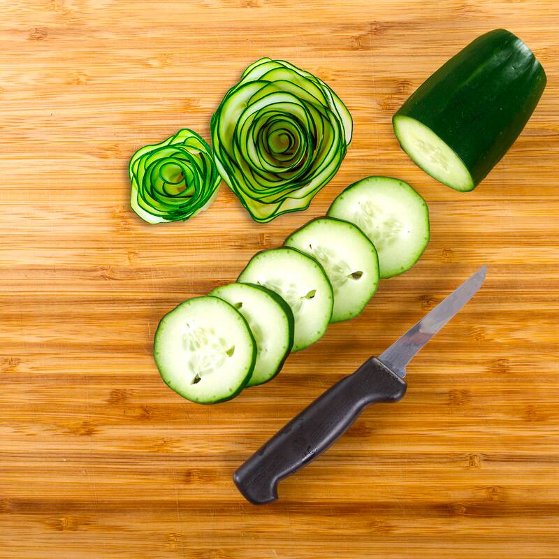 Angle. Kitchen + Home - Paring Knife - 2.5" Stainless Steel Paring Knives - 3 Pack - black.