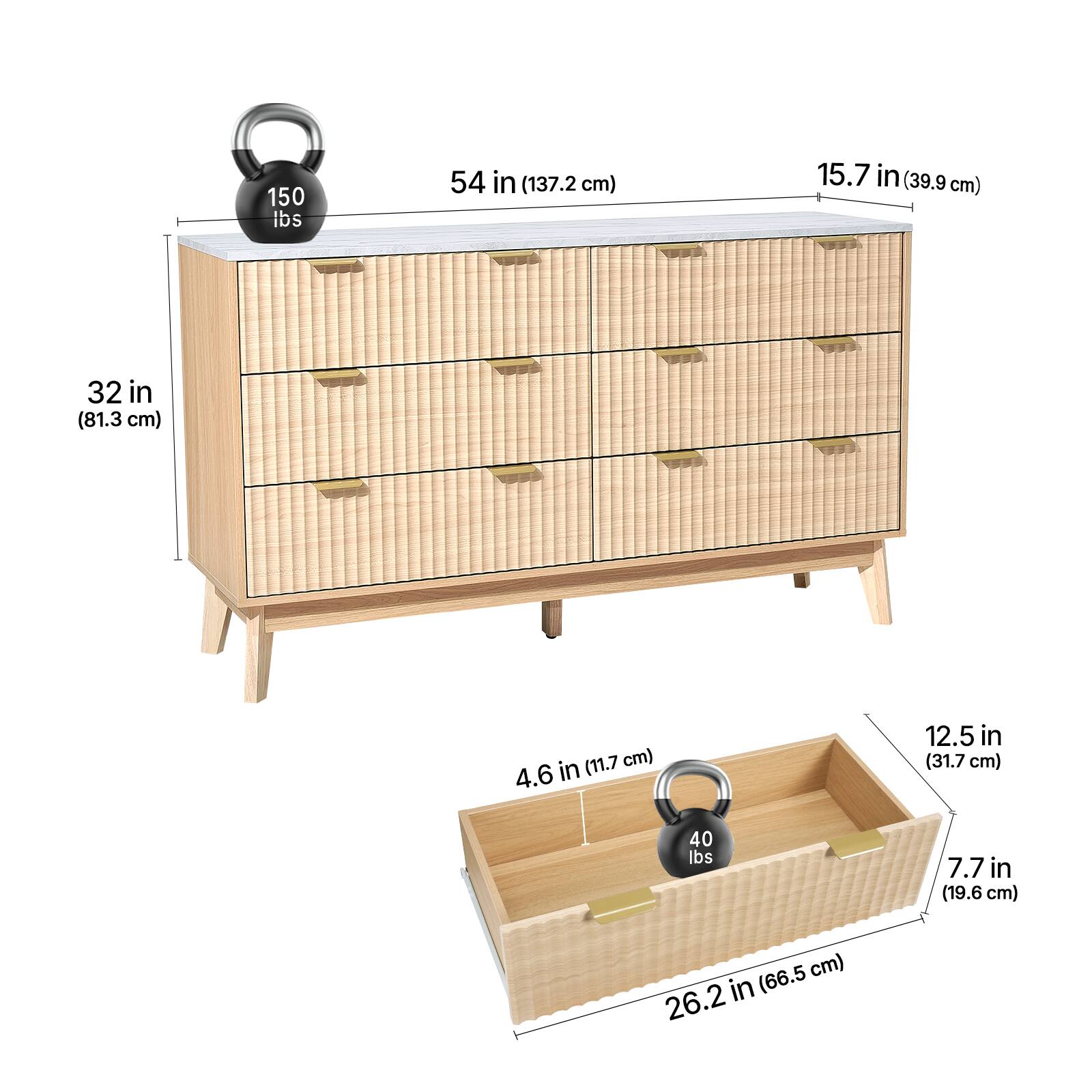 - 150 lbs
- 54 in (137.2 cm)
- 15.7 in (39.9 cm)
- 32 in (81.3 cm)
- 4.6 in (11.7 cm)
- 12.5 in (31.7 cm)
- 40 lbs
- 7.7 in (19.6 cm)
- 26.2 in (66.5 cm)