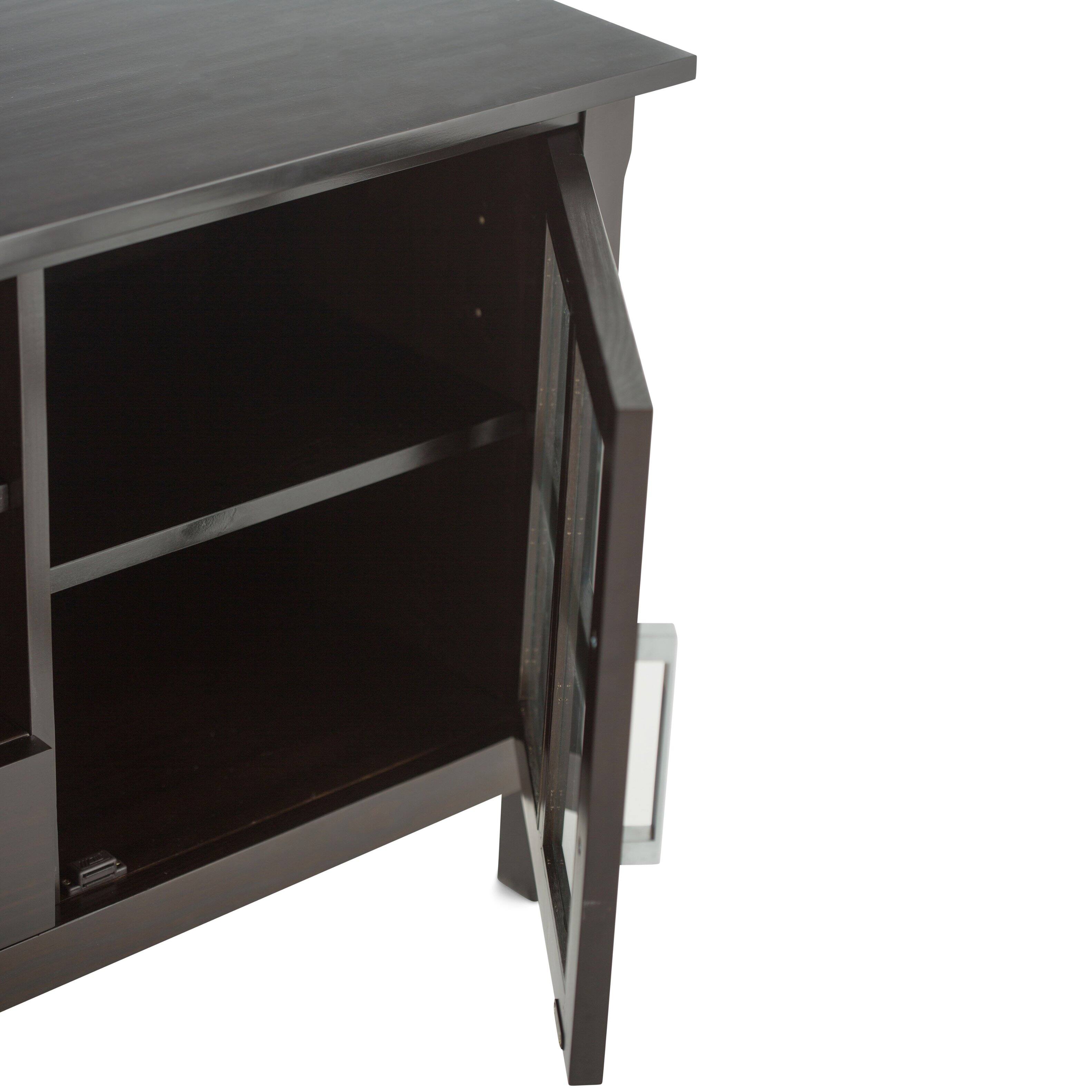 Left. APRILSOUL - Kitchener - 60Inch Wide TV Media Stand - Hickory Brown - Dark Brown.