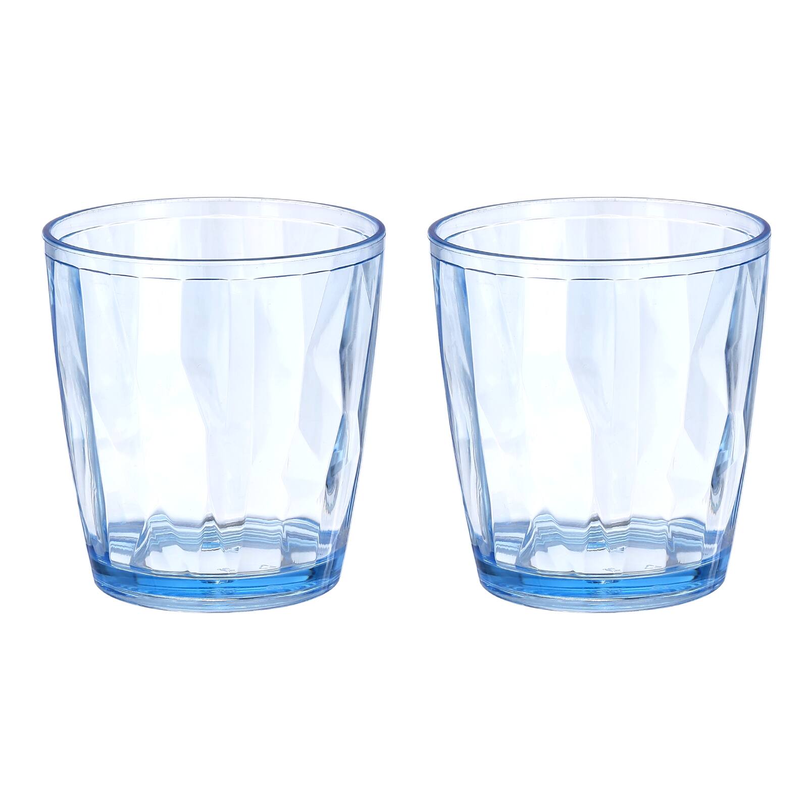 Unique Bargains - 2pcs Plastic Drinking Glasses, 7.1oz Unbreakable Reusable Stackable Water Tumblers for Home Office - Blue price history on PriceWatchPro