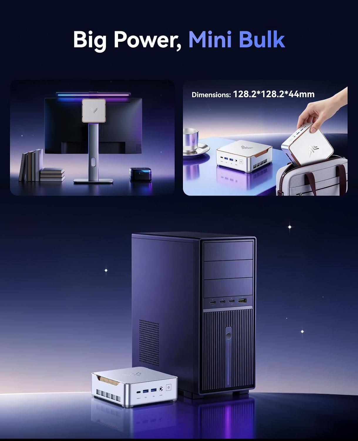 Big Power, Mini Bulk

Dimensions: 128.2*128.2*44mm