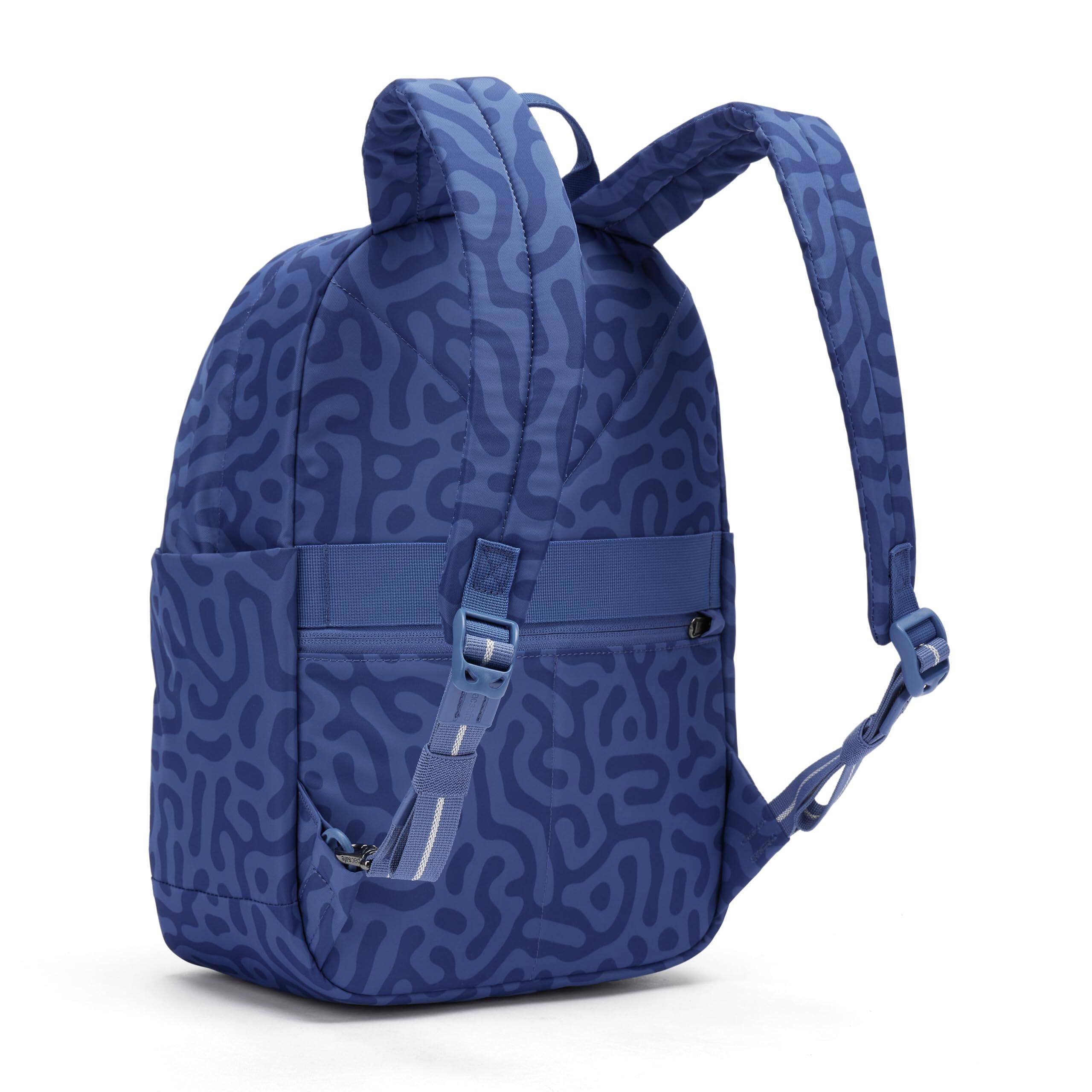 Angle. Pacsafe - GO Anti Theft 15L Backpack - Cerulean Blue.