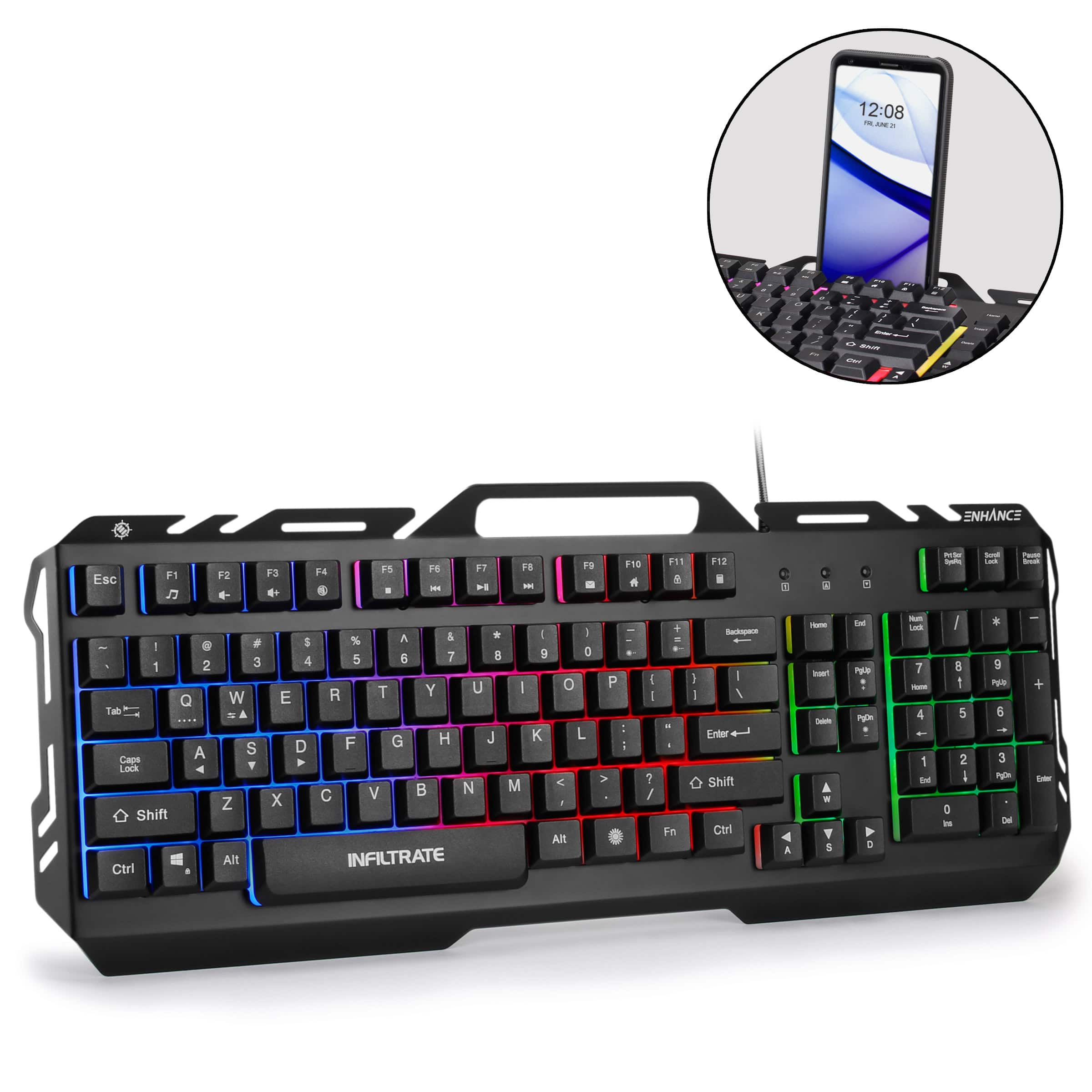 ENHANCE - Infiltrate KL2 Membrane Gaming Keyboard - Black