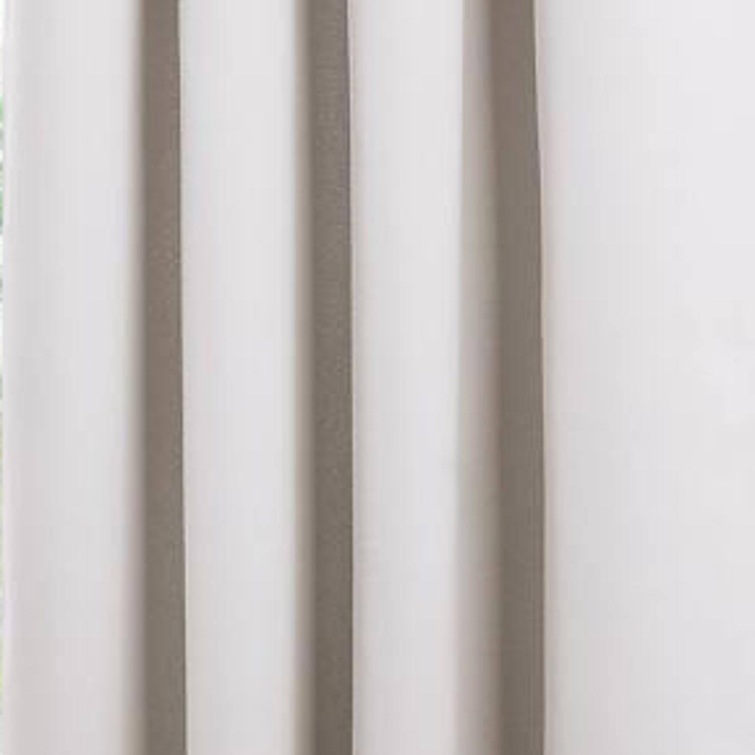 Left. RT Designers Collection - Olivia Gray Anchorage Blackout Grommet Single Curtain Panel - 54" x 90" White - White.