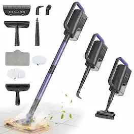 Teendow - 6-in-1 Steam Mop for Floor Cleaning, Multi-Function Steam Vacuum Cleaner for Hardwood Floors and Carpet - Purple