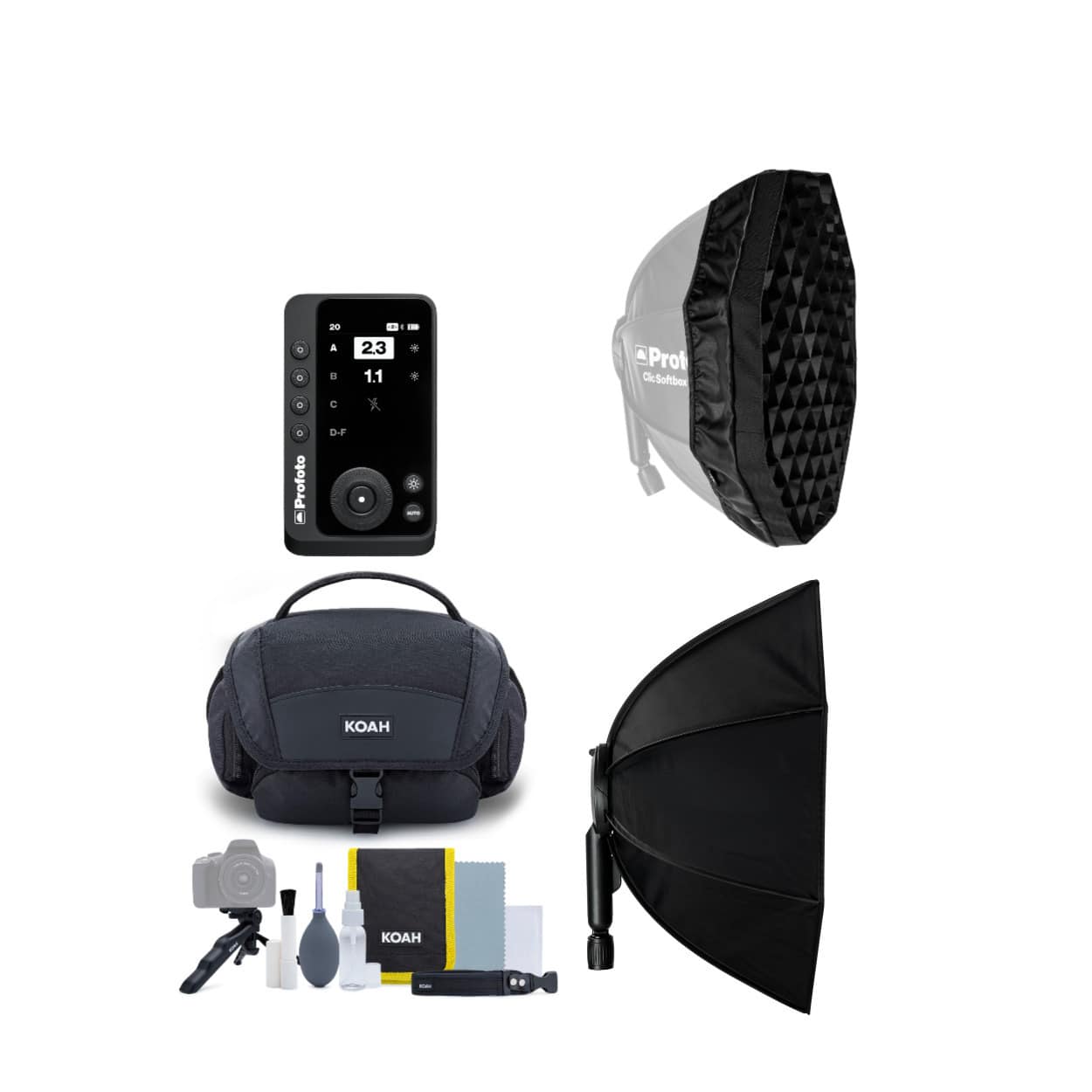 Profoto - Connect Pro Flash Trigger for Nikon with Softbox, SoftGrid and Bag