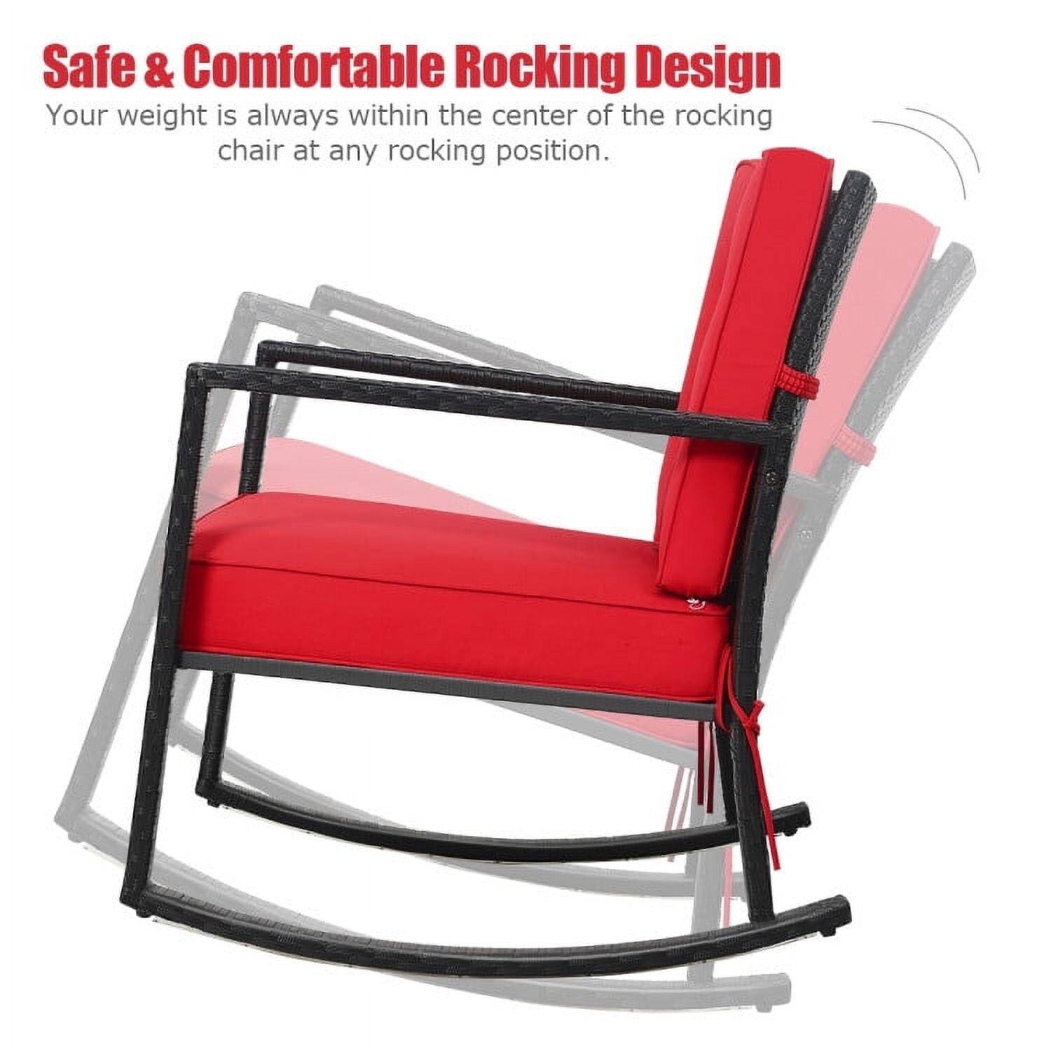 Safe & Comfortable Rocking Design  
Your weight is always within the center of the rocking chair at any rocking position.