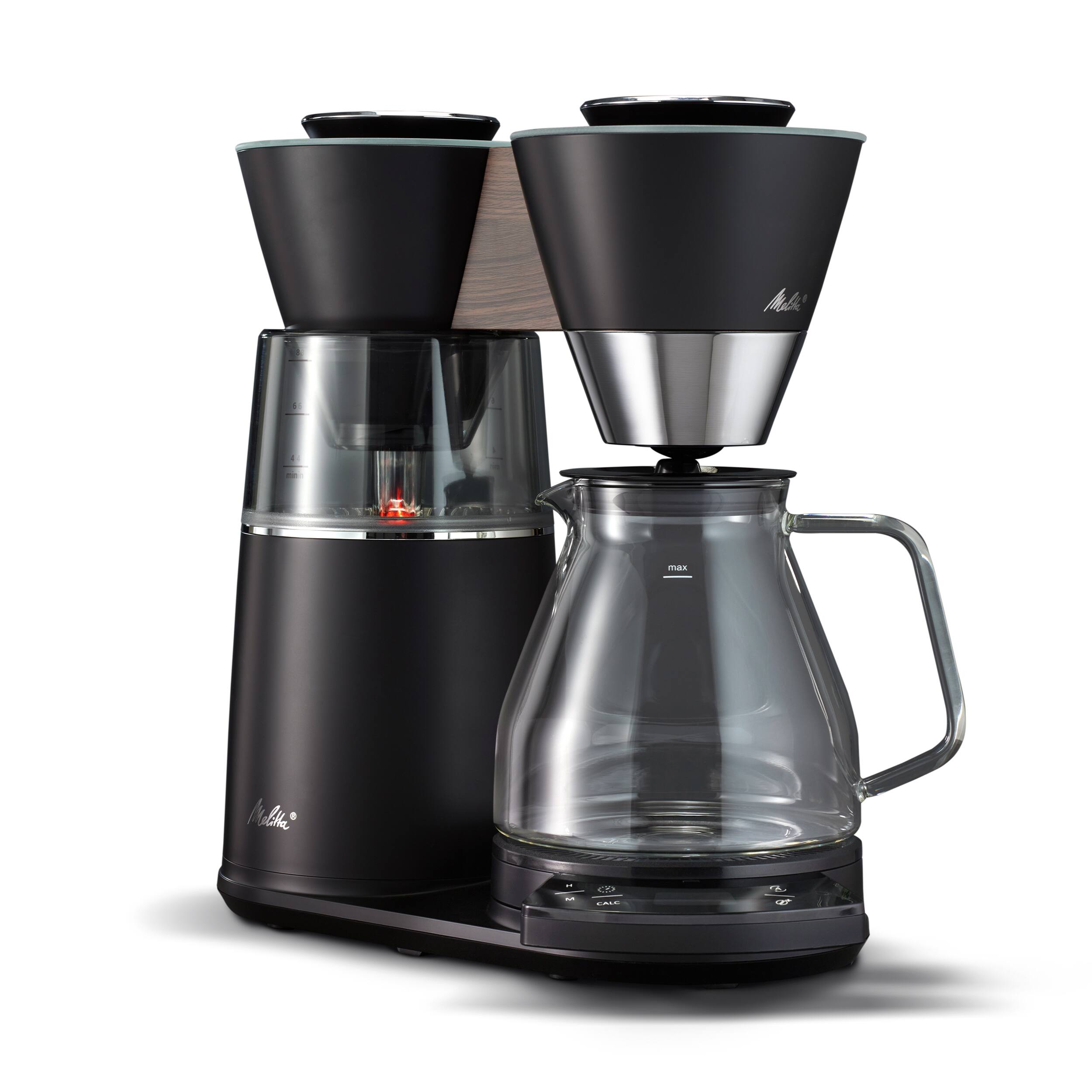 Angle. Melitta - Vision 12-Cup Luxe Drip Coffee Maker with Revolving Dashboard - Black.
