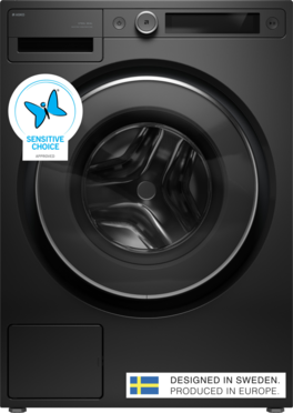 Asko - 2.8 Cu.Ft. High-Efficiency Front Load Washer, Auto Dose, Steel Seal, 24.3 lb capacity, 1400 RPM max spin, Stackable - Graphite Black