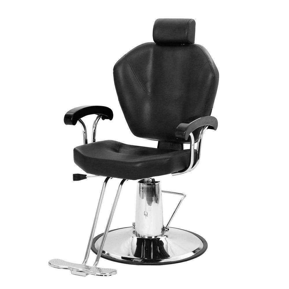 Alt View 1. Winado - Professional Heavy Duty Hydraulic Reclining Barber Chair 360° Salon Styling Chair with Removable Headrest for Beauty Spa - Black.