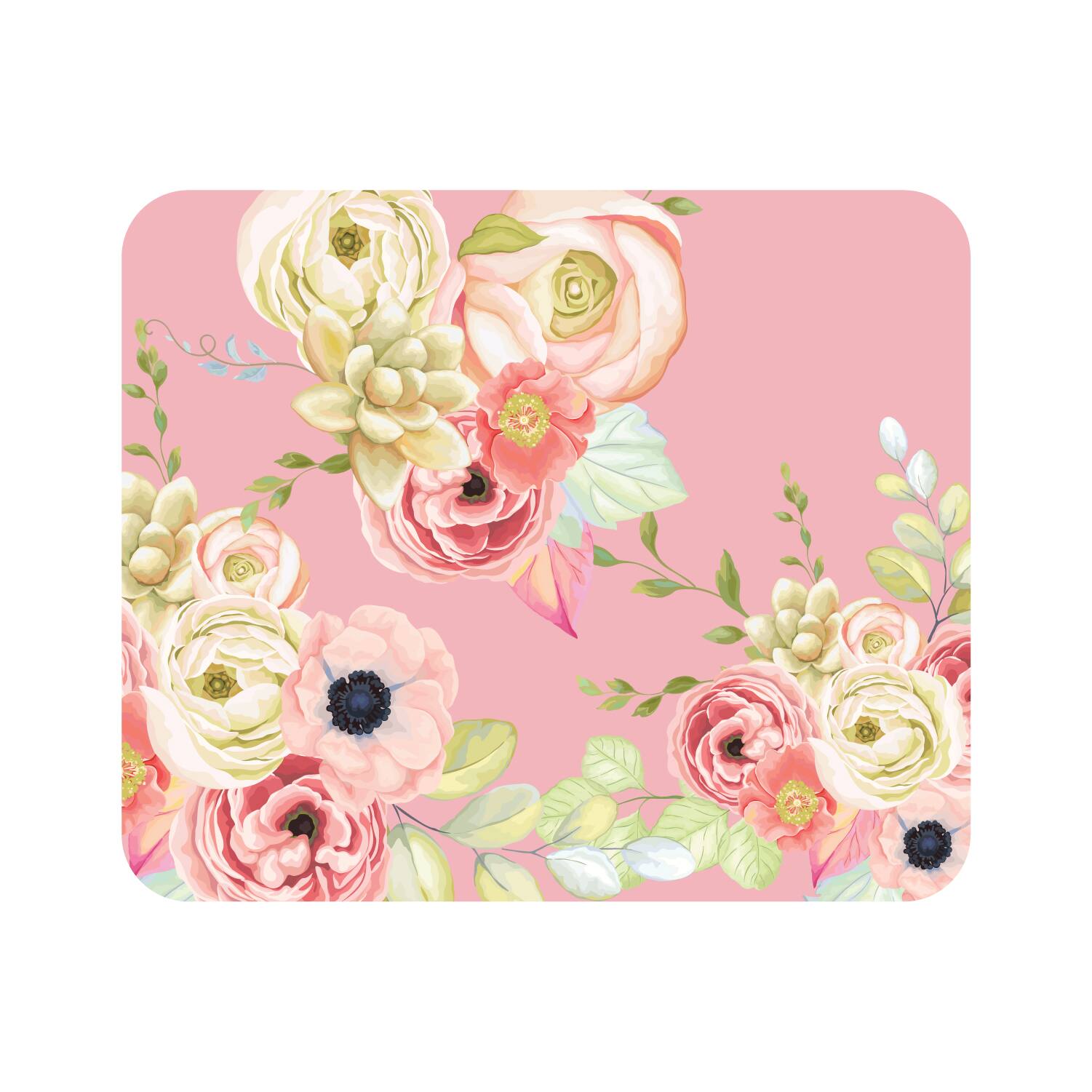 Angle. OTM Essentials - OTM Essentials Mouse Pad, Flower Garden - Mulit.
