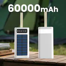 UMLO - TK-DX196 New 60000mAh Portable Mobile Power, With LED Power Indicator, Suitable For Mobile Phones, Tablets, Outdoor Trip - White