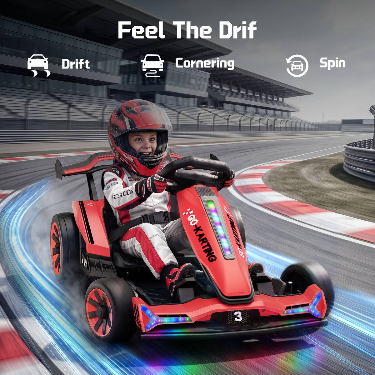Feel The Drift  
Drift  
Cornering  
Spin  
UND alpinestars  
GO-KARTING BO-KARING!! 3