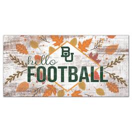 Fan Creations - Baylor Bears 6'' x 12'' Hello Football Wall Art - White