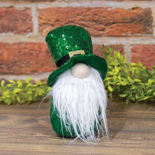 Angle. BreeBe - St. Patrick's Day Sequin Leprechaun Gnome - Green.