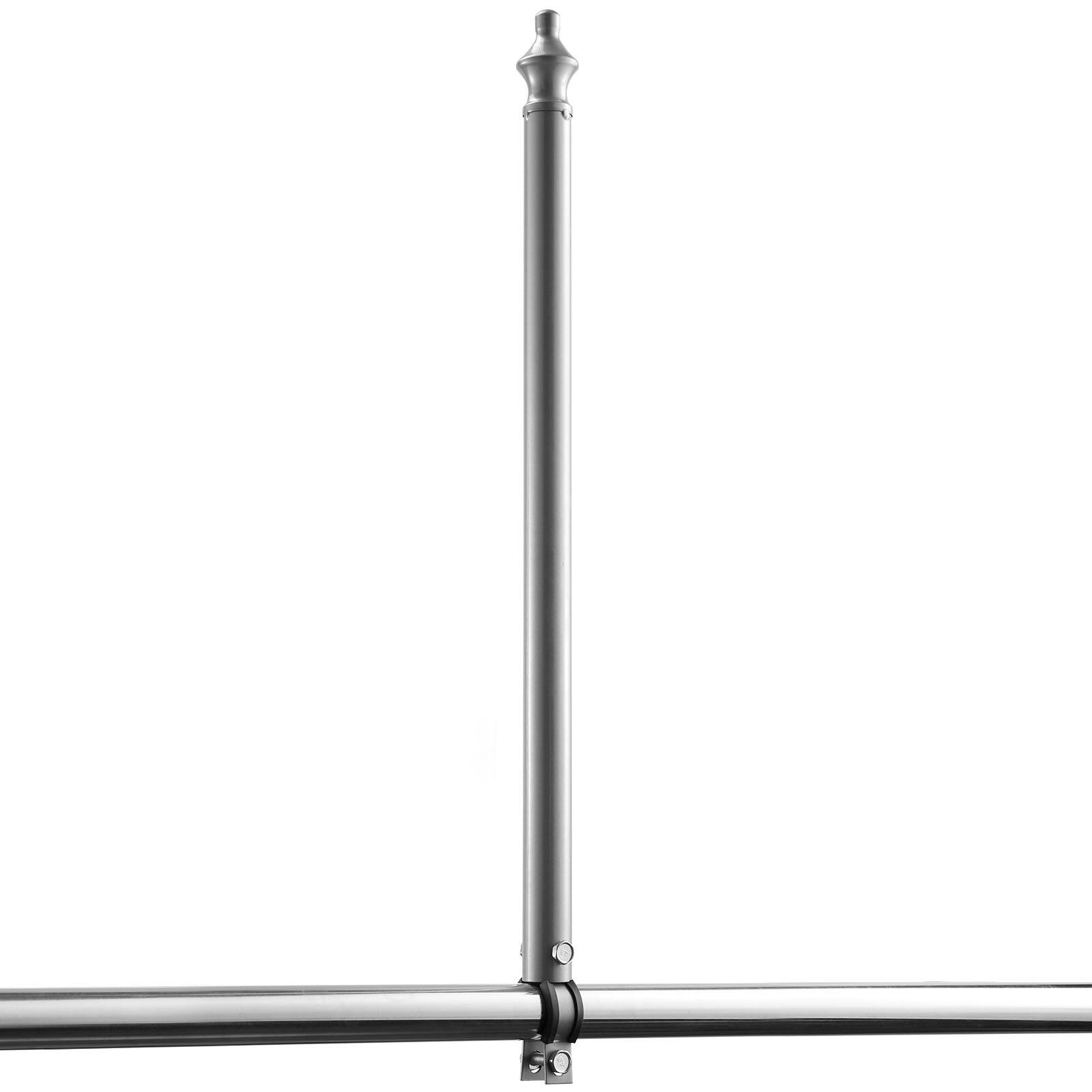 Alt View 5. VEVOR - Chain Link Fence Extensions, 18 Packs 27.4" Extension Height, Galvanized Post Extender for 1.3" to 1.5" Top of Fence - Silver.